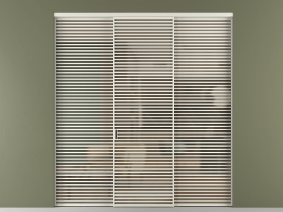 Перегородка Formato внутри проёма 3 створки АЛПР 040.07 Алюминий Белый Сатинированное бронзовое стекло, триплекс Цена 88893700 so'm | Volhovec