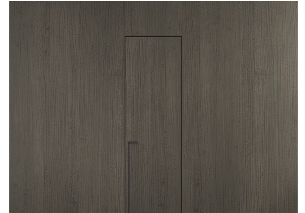 Панели для отделки стен Стеновая панель в древесной отделке Эвкалипт серый матовый фризе. Цвет Эвкалипт серый матовый фризе. Материал Шпон эвкалипта НатурВуд. Коллекция Древесные отделки. Картинка.