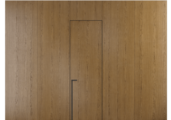 Панели для отделки стен Стеновая панель в древесной отделке Дуб янтарный. Цвет Дуб янтарный. Материал Шпон ценных пород. Коллекция Древесные отделки. Картинка.