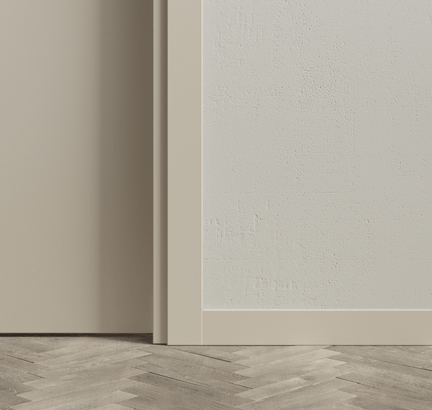 Плинтус Плинтус Плоский 75 мм. Цвет Бук светло-бежевый. Коллекция Плинтус Плоский 75 мм. Картинка.