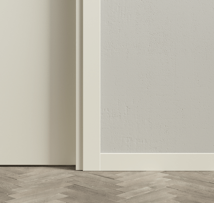 Плинтус Плинтус Плоский 75 мм. Цвет Бук жемчуг. Коллекция Плинтус Плоский 75 мм. Картинка.