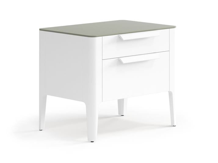 Мебель Тумба прикроватная Piega 2 ящика. Цвет Матовый светло-серый. Материал Гладкая эмаль. Коллекция Тумба прикроватная Piega 2 ящика. Фото. Мебель Тумба прикроватная Piega 2 ящика. Цвет Матовый светло-серый. Материал Гладкая эмаль. Коллекция Тумба прикроватная Piega 2 ящика. Картинка.