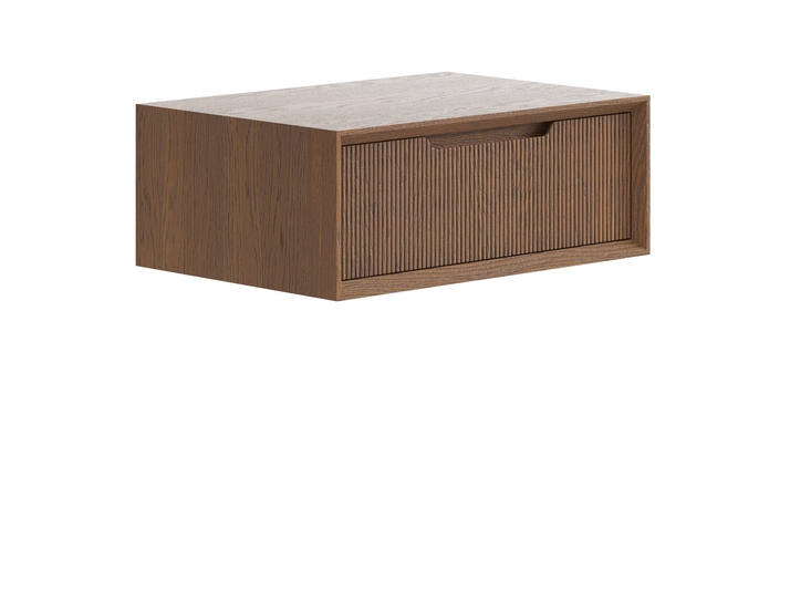 Мебель Тумба подвесная прикроватная Velvet 1 ящик. Цвет Дуб каштановый матовый. Материал Массив дуба матовый. Коллекция Тумба подвесная прикроватная Velvet 1 ящик. Картинка.