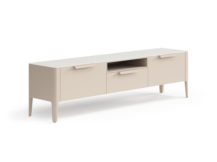 Мебель ТВ тумба Piega. Цвет Матовый бисквитный. Материал Гладкая эмаль. Коллекция ТВ тумба Piega. Фото. Мебель ТВ тумба Piega. Цвет Матовый бисквитный. Материал Гладкая эмаль. Коллекция ТВ тумба Piega. Картинка.