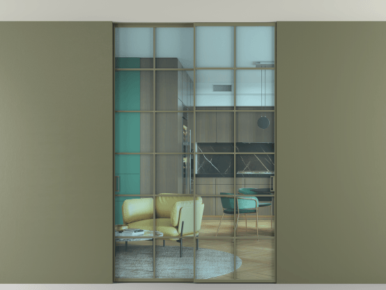 Алюминевая перегородка АЛПР 040.05_АОТ_ПРОЗ ГОЛ_new. Цвет Алюминий оливковый тёмный. Материал Алюминий в эмали. Коллекция Перегородка Formato внутри проёма скрытое крепление в потолок 2 створки. Фото. Алюминевая перегородка АЛПР 040.05_АОТ_ПРОЗ ГОЛ_new. Цвет Алюминий оливковый тёмный. Материал Алюминий в эмали. Коллекция Перегородка Formato внутри проёма скрытое крепление в потолок 2 створки. Картинка.