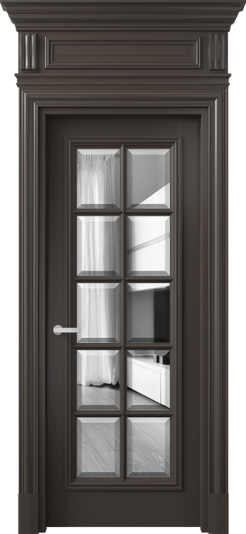Дверь межкомнатная 7310 БАН ДВ ЗЕР Ф. Цвет Бук антрацит. Материал Массив бука эмаль. Коллекция Antique. Картинка.