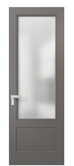 Дверь межкомнатная 8342 МКЛС Сатин. Цвет Матовый классический серый. Материал Гладкая эмаль. Коллекция Рокка. Картинка.