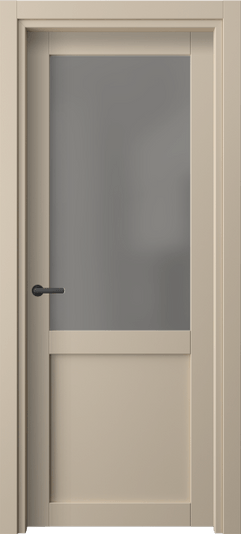 Дверь межкомнатная 2122 ПЭСБ Серый сатин триплекс. Цвет ПЭТ светло-бежевый. Материал ПЭТ. Коллекция Нео. Картинка.