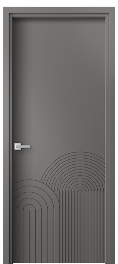 Дверь межкомнатная 8059 МКЛС. Цвет Матовый классический серый. Материал Гладкая эмаль. Коллекция Linea. Картинка.