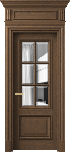 Дверь межкомнатная 7312 ДТМ.М ДВ ЗЕР Ф. Цвет Дуб туманный матовый. Материал Массив дуба матовый. Коллекция Antique. Картинка.