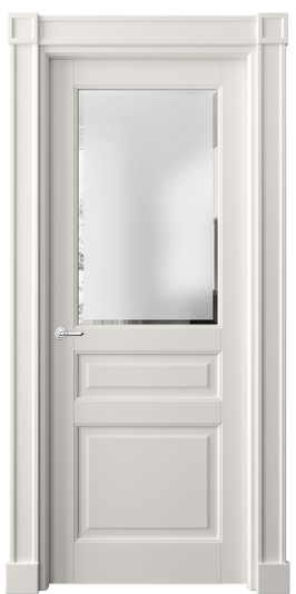 Дверь межкомнатная 6304 БПБЛ САТ-Ф. Цвет Бук пудровый белый. Материал Массив бука эмаль. Коллекция Toscana Plano. Картинка.