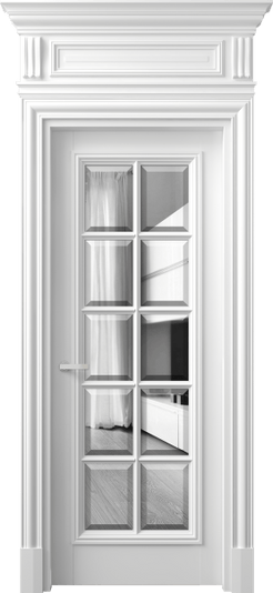 Дверь межкомнатная 7310 ББЛ ДВ ЗЕР Ф. Цвет Бук белоснежный. Материал Массив бука эмаль. Коллекция Antique. Картинка.
