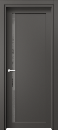 Дверь межкомнатная 2110 ПЭГФ ЗЕР СЕР. Цвет ПЭТ графитовый. Материал ПЭТ. Коллекция Нео. Картинка.
