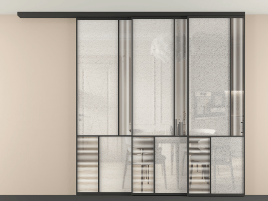 Алюминевая перегородка vdt3_1 ЧЕР. Цвет Алюминий Черный. Материал Алюминий. Коллекция Перегородка Mosaic вдоль стены на потолок 3 створки с синхронным механизмом. Фото. Алюминевая перегородка vdt3_1 ЧЕР. Цвет Алюминий Черный. Материал Алюминий. Коллекция Перегородка Mosaic вдоль стены на потолок 3 створки с синхронным механизмом. Картинка.