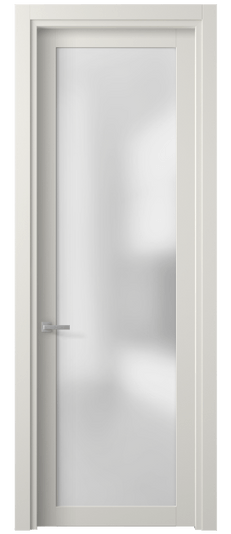 Дверь межкомнатная 2102 ПЭБЛ САТ. Цвет ПЭТ белоснежный. Материал ПЭТ. Коллекция Planum. Картинка.