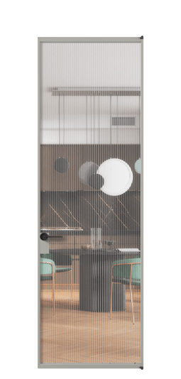 Дверь межкомнатная АЛПЛ040.01 Moru АНСР. Цвет Алюминий нейтральный серый. Материал Алюминий в эмали. Коллекция Формато. Картинка.