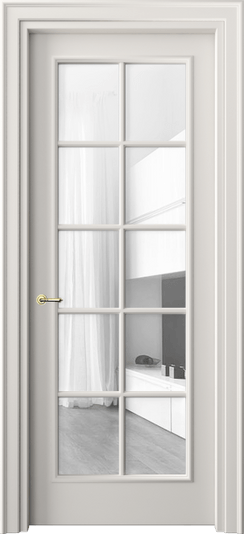 Дверь межкомнатная 8102 МПБЛ ПРОЗ. Цвет Матовый пудровый белый. Материал Гладкая эмаль. Коллекция Paris. Картинка.