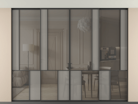 Алюминевая перегородка vntp4_3 ЧЕР. Цвет Алюминий Черный. Материал Алюминий. Коллекция Перегородка Mosaic внутри проёма скрытое крепление в потолок 4 створки. Фото. Алюминевая перегородка vntp4_3 ЧЕР. Цвет Алюминий Черный. Материал Алюминий. Коллекция Перегородка Mosaic внутри проёма скрытое крепление в потолок 4 створки. Картинка.