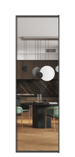 Дверь межкомнатная АЛПЛ040.01 ГР Графитовый Crystalvision. Цвет . Материал Алюминий металлик. Коллекция Формато. Картинка.