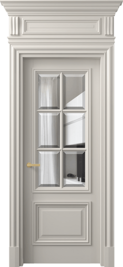 Дверь межкомнатная 7312 МОС ПРОЗ Ф. Цвет Матовый облачно-серый. Материал Гладкая эмаль. Коллекция Антик. Картинка.