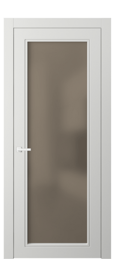 Дверь межкомнатная 8000 МССР БР САТ. Цвет Матовый светло-серый. Материал Гладкая эмаль. Коллекция Neo Classic. Картинка.