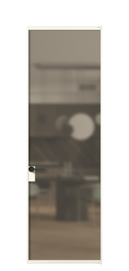 Дверь межкомнатная АЛПЛ040.01 Бронза сатин триплекс АЖМ. Цвет Алюминий жемчужный. Материал Алюминий в эмали. Коллекция Formato. Картинка.