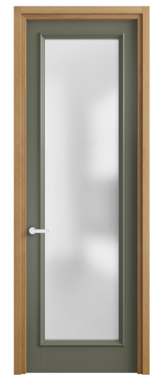 Дверь межкомнатная 6702 МОТ САТ. Цвет Матовый оливковый тёмный. Материал Гладкая эмаль. Коллекция Шарм. Картинка.