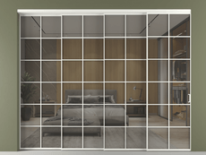 Перегородка Формато внутри проёма 4 створки с синхронным механизмом