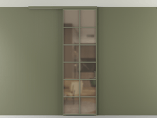 Перегородка Formato вдоль стены на потолок 1 створка