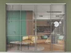 Перегородка Формато внутри проёма 4 створки