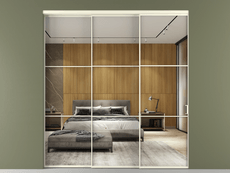 Перегородка Формато внутри проёма 3 створки с синхронным механизмом