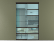 Перегородка Formato внутри проёма 2 створки