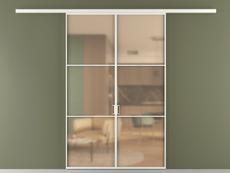 Перегородка Формато вдоль стены 2 створки