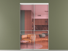 Перегородка Формато внутри проёма 2 створки