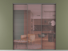 Перегородка Формато внутри проёма 3 створки