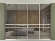 Перегородка Formato внутри проёма скрытое крепление в потолок 4 створки