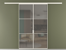 Перегородка Формато вдоль стены 2 створки