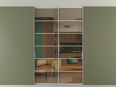 Перегородка Формато внутри проёма скрытое крепление в потолок 2 створки