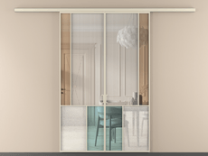 Перегородка Mosaic вдоль стены 2 створки