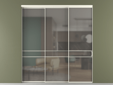 Перегородка Formato внутри проёма 3 створки с синхронным механизмом