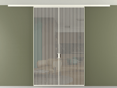 Перегородка Formato вдоль стены на потолок 2 створки