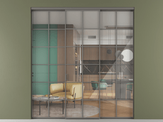 Перегородка Формато внутри проёма 3 створки