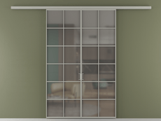 Перегородка Formato вдоль стены 2 створки