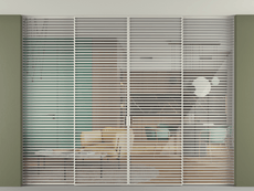 Перегородка Формато внутри проёма скрытое крепление в потолок 4 створки