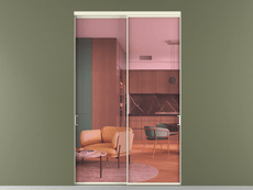 Перегородка Formato внутри проёма 2 створки