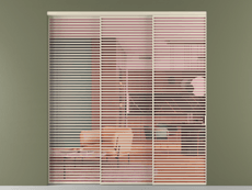 Перегородка Formato внутри проёма 3 створки с синхронным механизмом