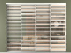 Перегородка Формато внутри проёма 4 створки с синхронным механизмом