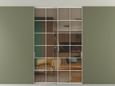 Перегородка Formato внутри проёма скрытое крепление в потолок 2 створки