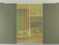 Перегородка Formato вдоль стены на потолок 2 створки