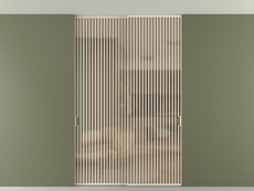 Перегородка Formato внутри проёма скрытое крепление в потолок 2 створки